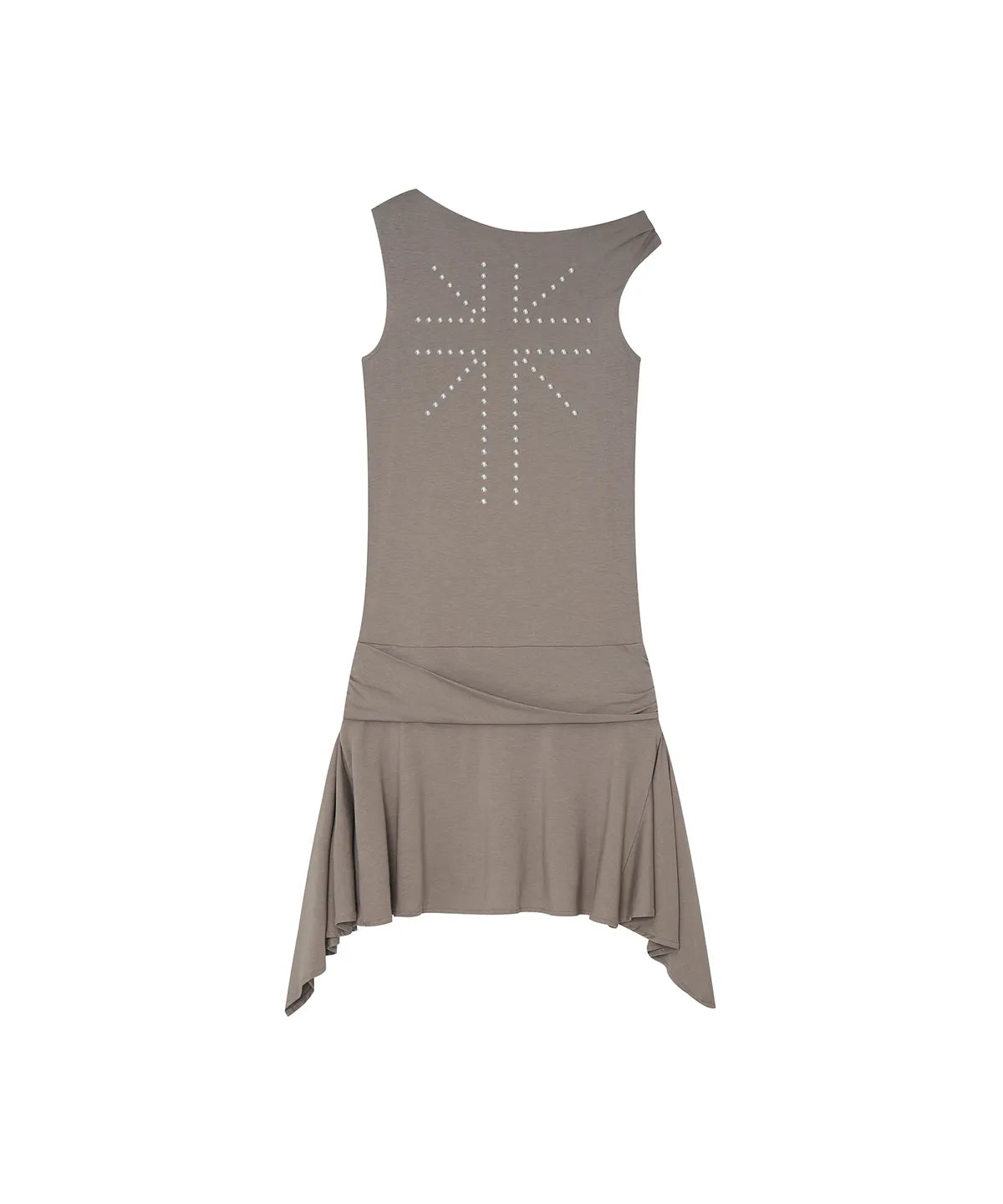 Asymmetric Stud Onepiece (Warm Gray)