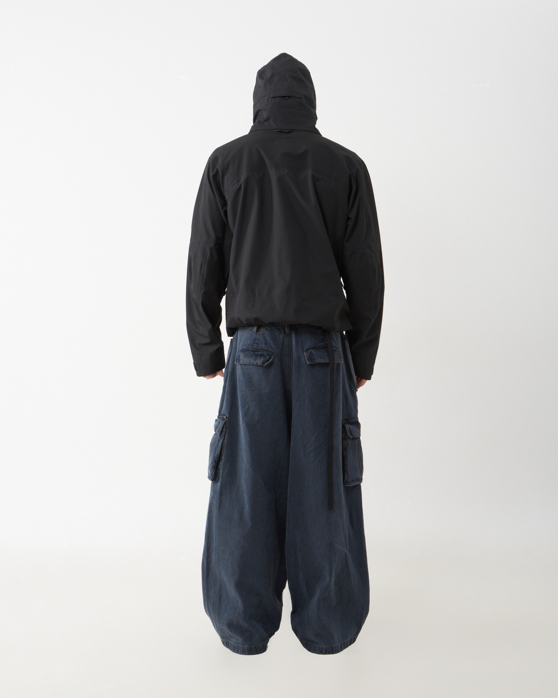 Balloon Pants in Washed Denim - Grey