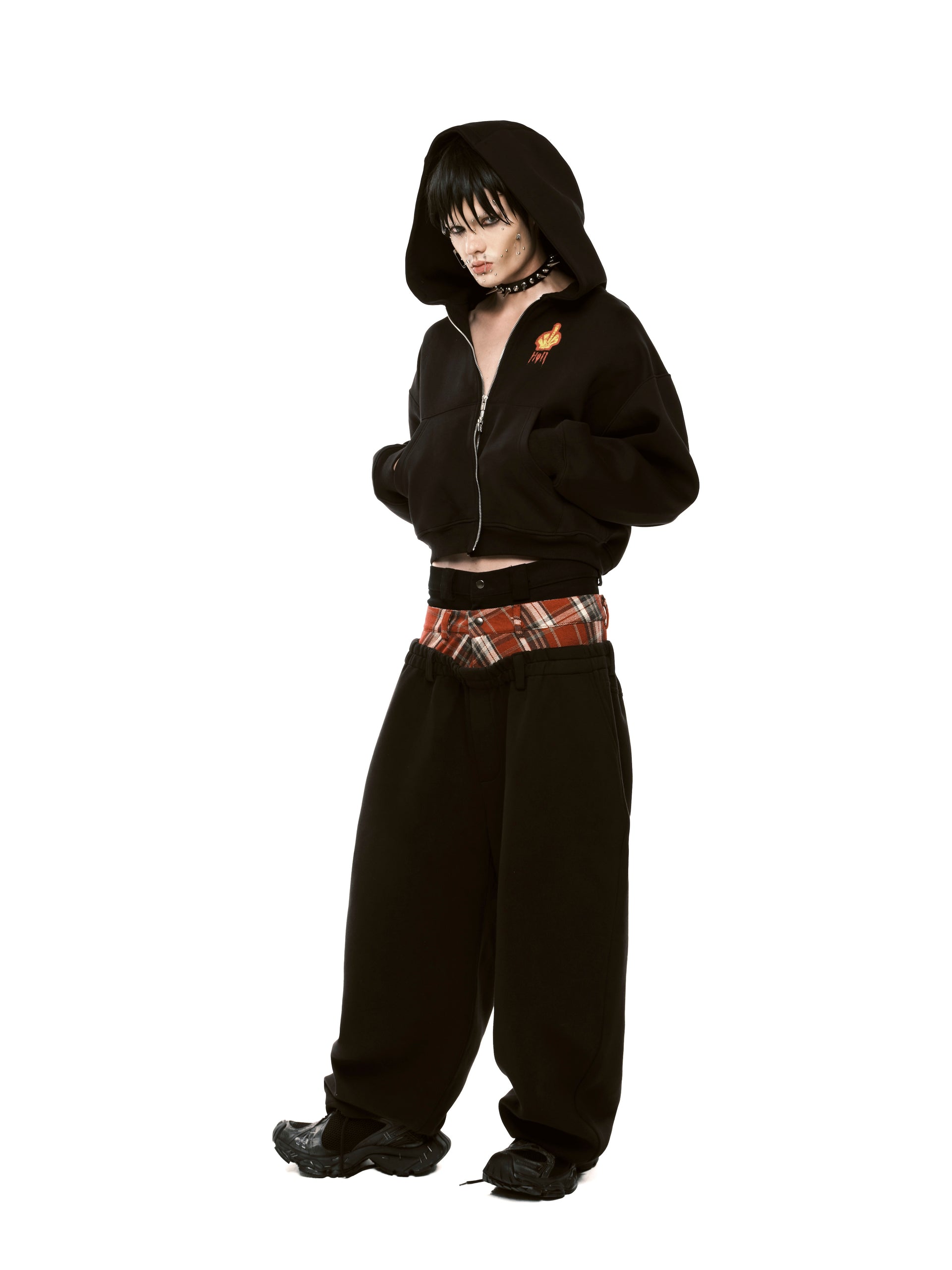 Hell Zipper Hoodie (Black)