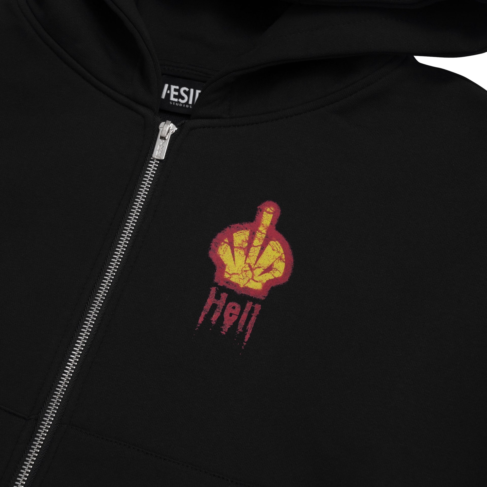 Hell Zipper Hoodie (Black)