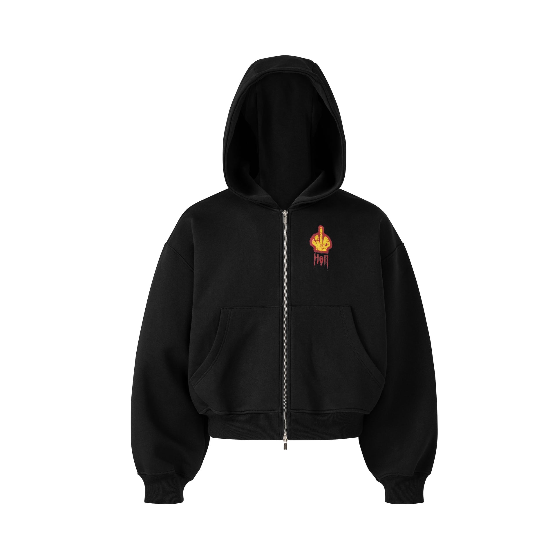 Hell Zipper Hoodie (Black)