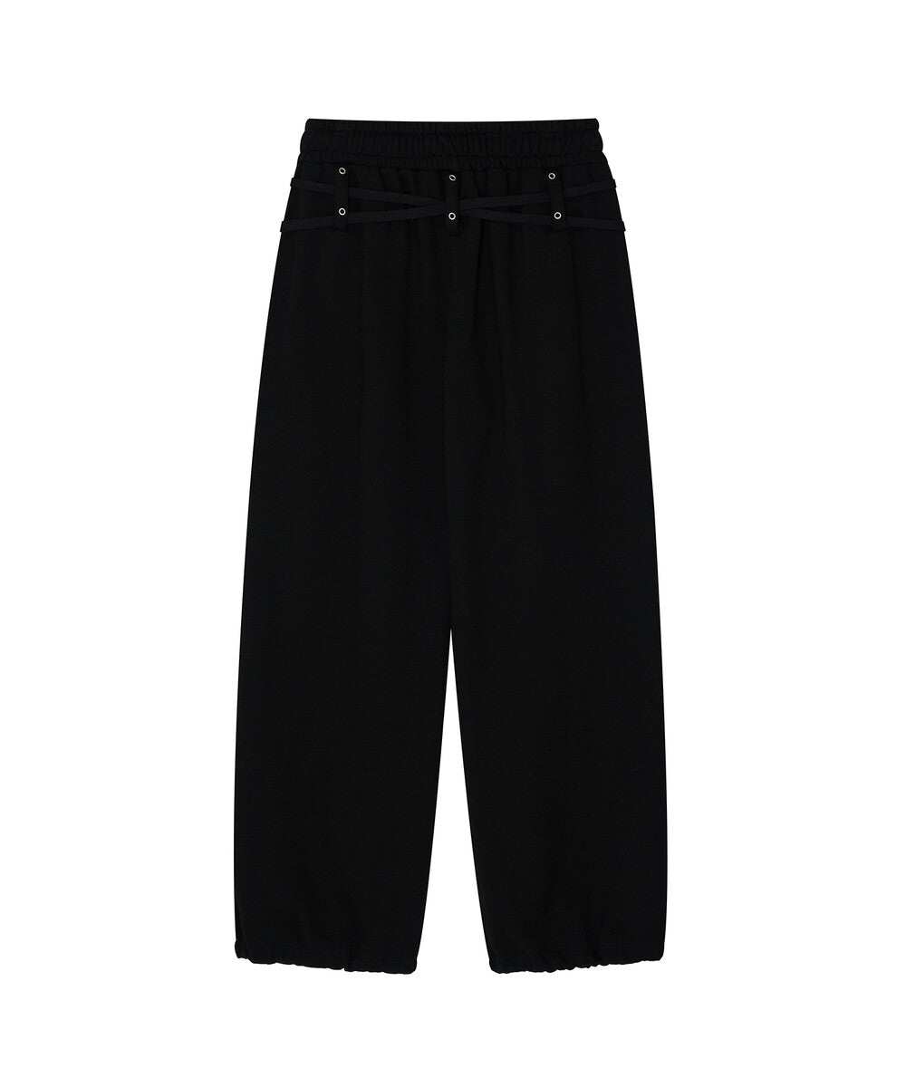 Zenu Belt Sweat Pants (Black)