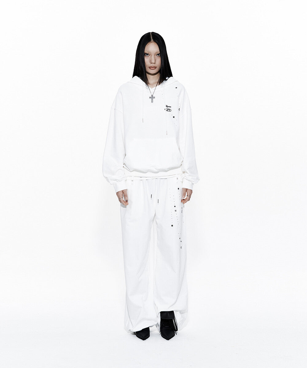 Zenu Belt Sweat Pants (White)
