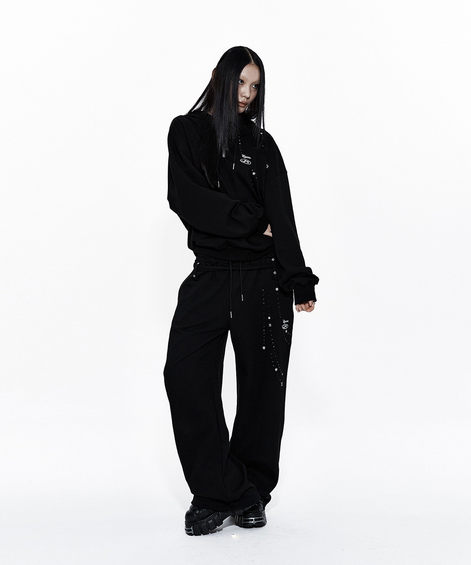 Zenu Belt Sweat Pants (Black)