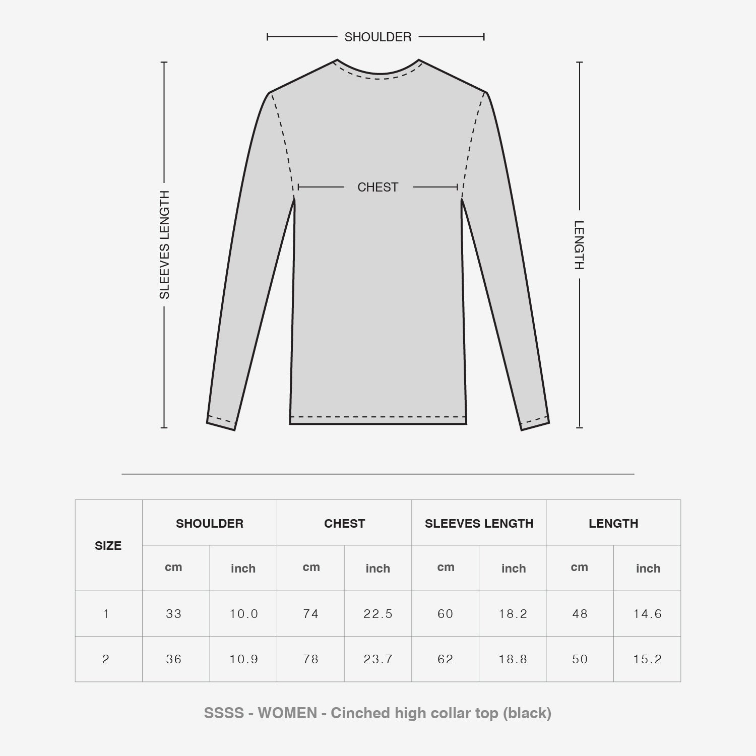 Cinched High Collar Top (Black)