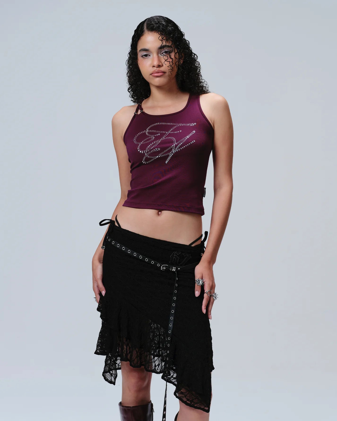 REVEN BLING TANK GRAPE