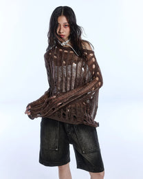 Sin Mesh Sweater (Brown)