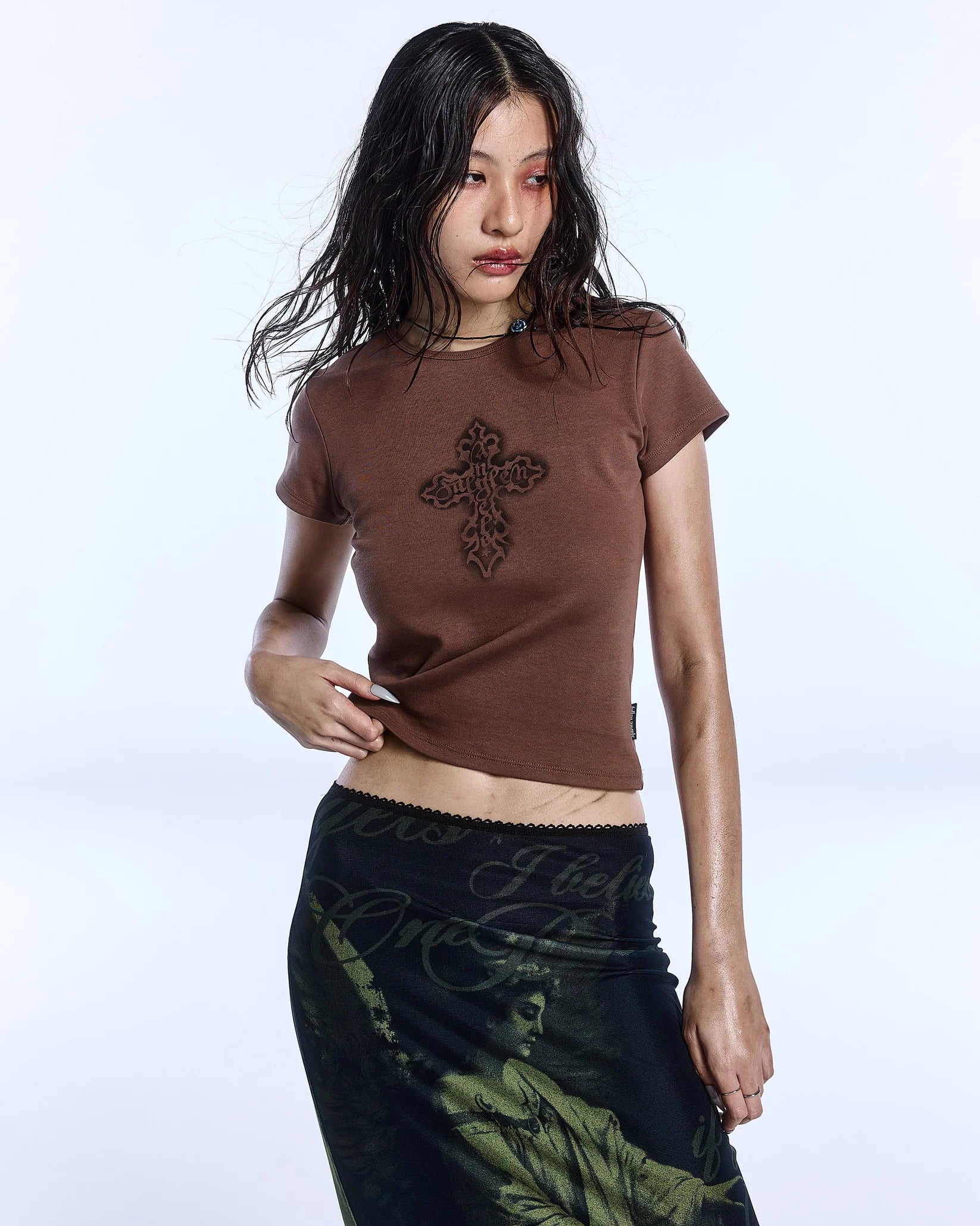 Cross Tee (Brown)
