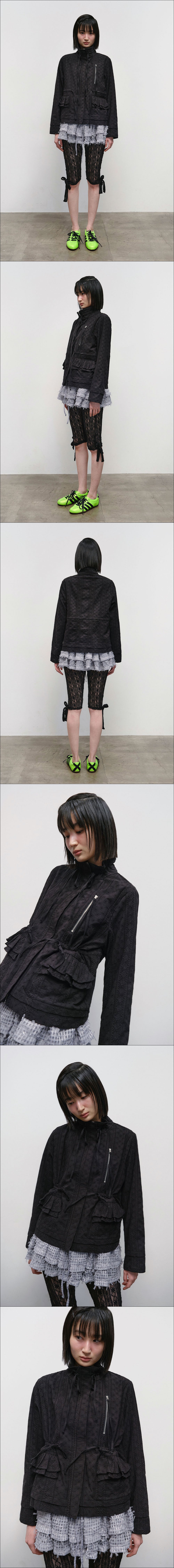 String Trimmed Lace Jacket