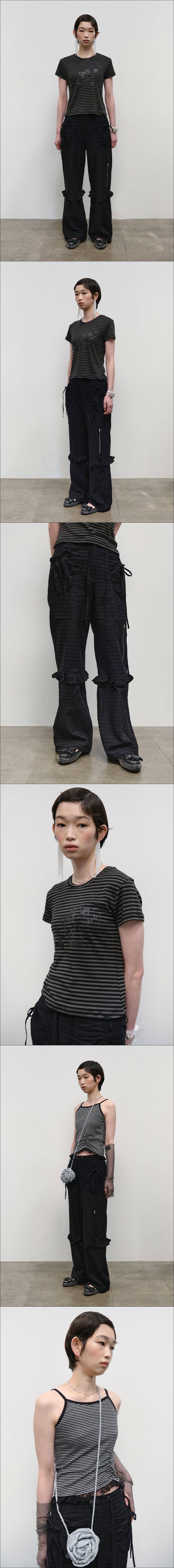 Textured Ruffled Comfy Pants