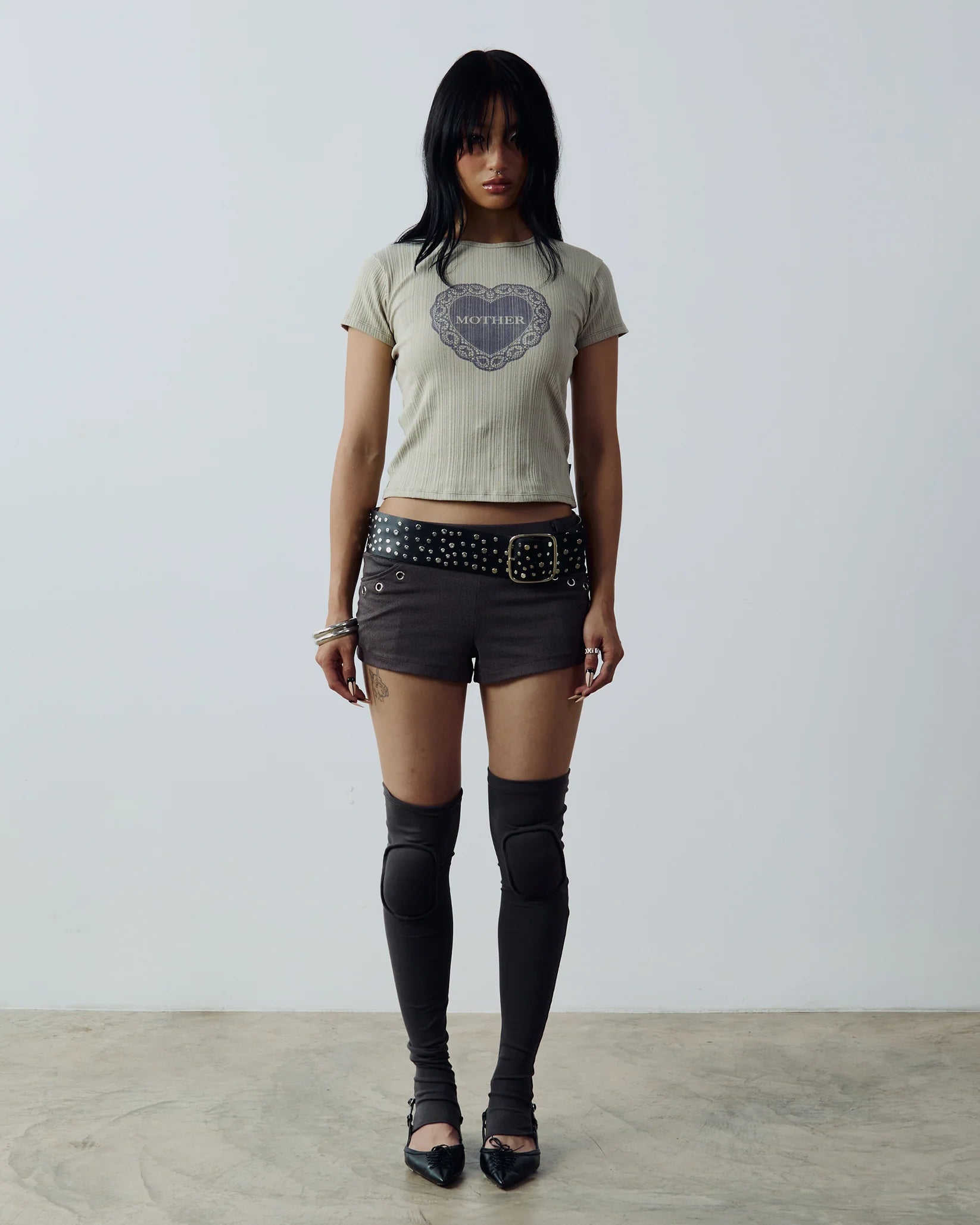 MOTHER TEE SMOKE GREEN