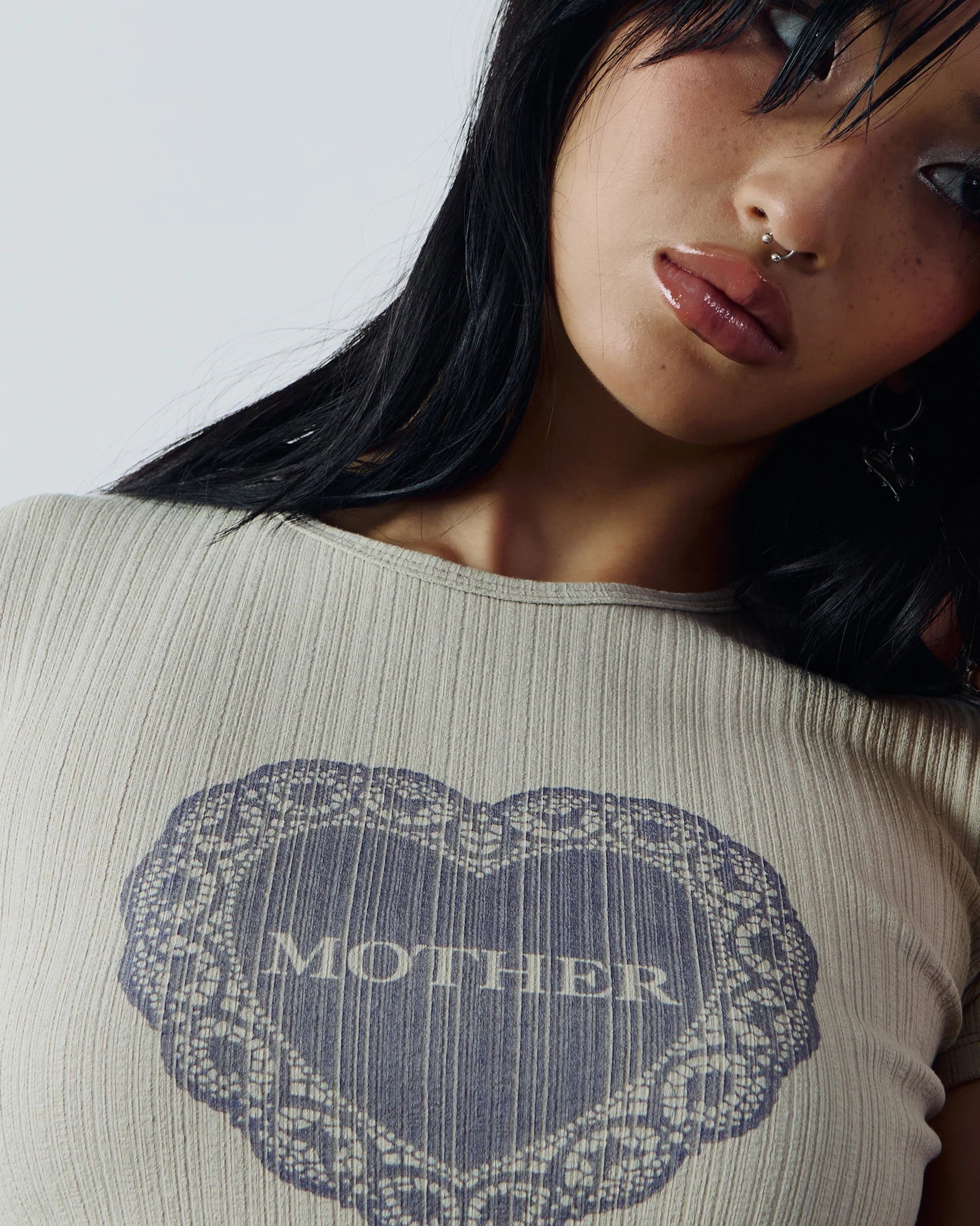 MOTHER TEE SMOKE GREEN