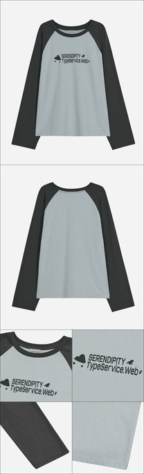 Dotted Raglan Top