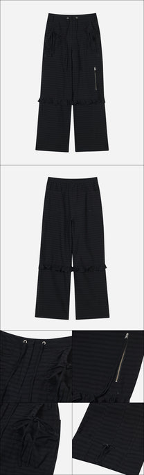 Textured Ruffled Comfy Pants