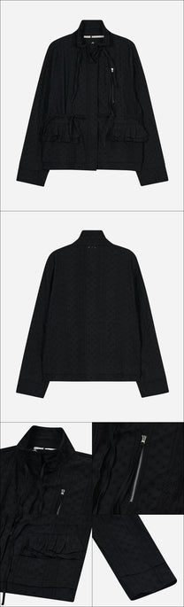 String Trimmed Lace Jacket