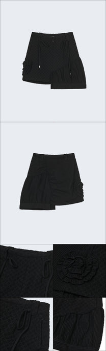 Asymmetry Embroidery Skirt
