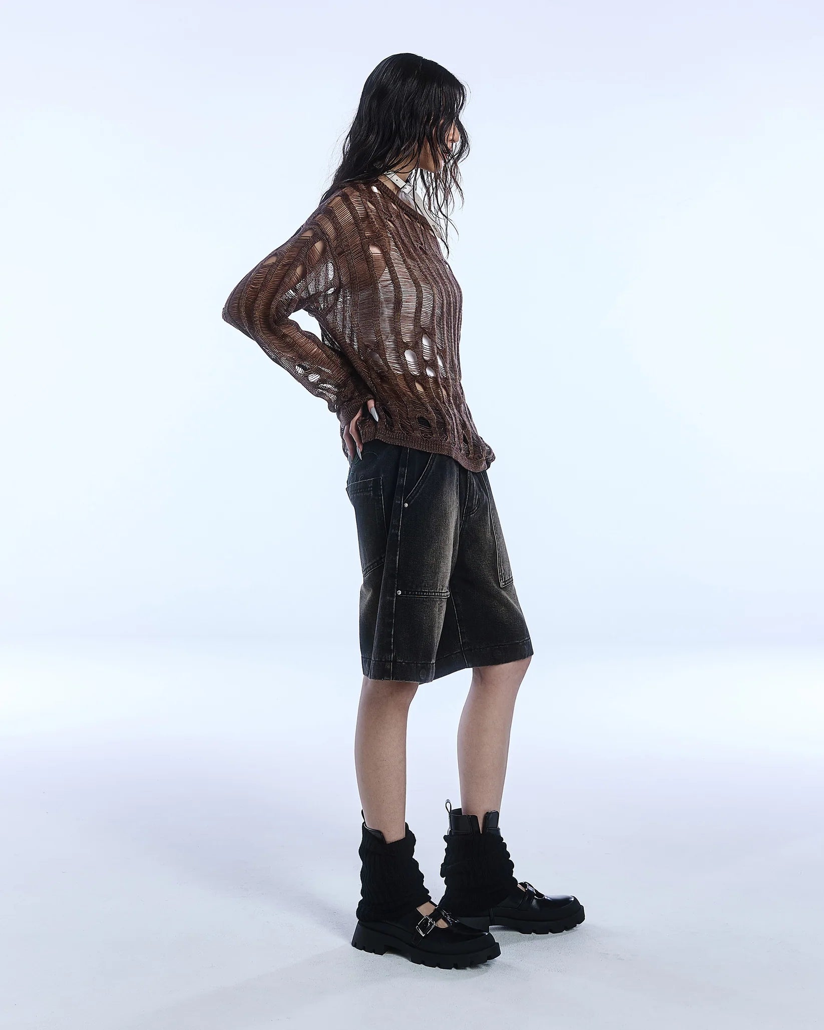 Sin Mesh Sweater (Brown)