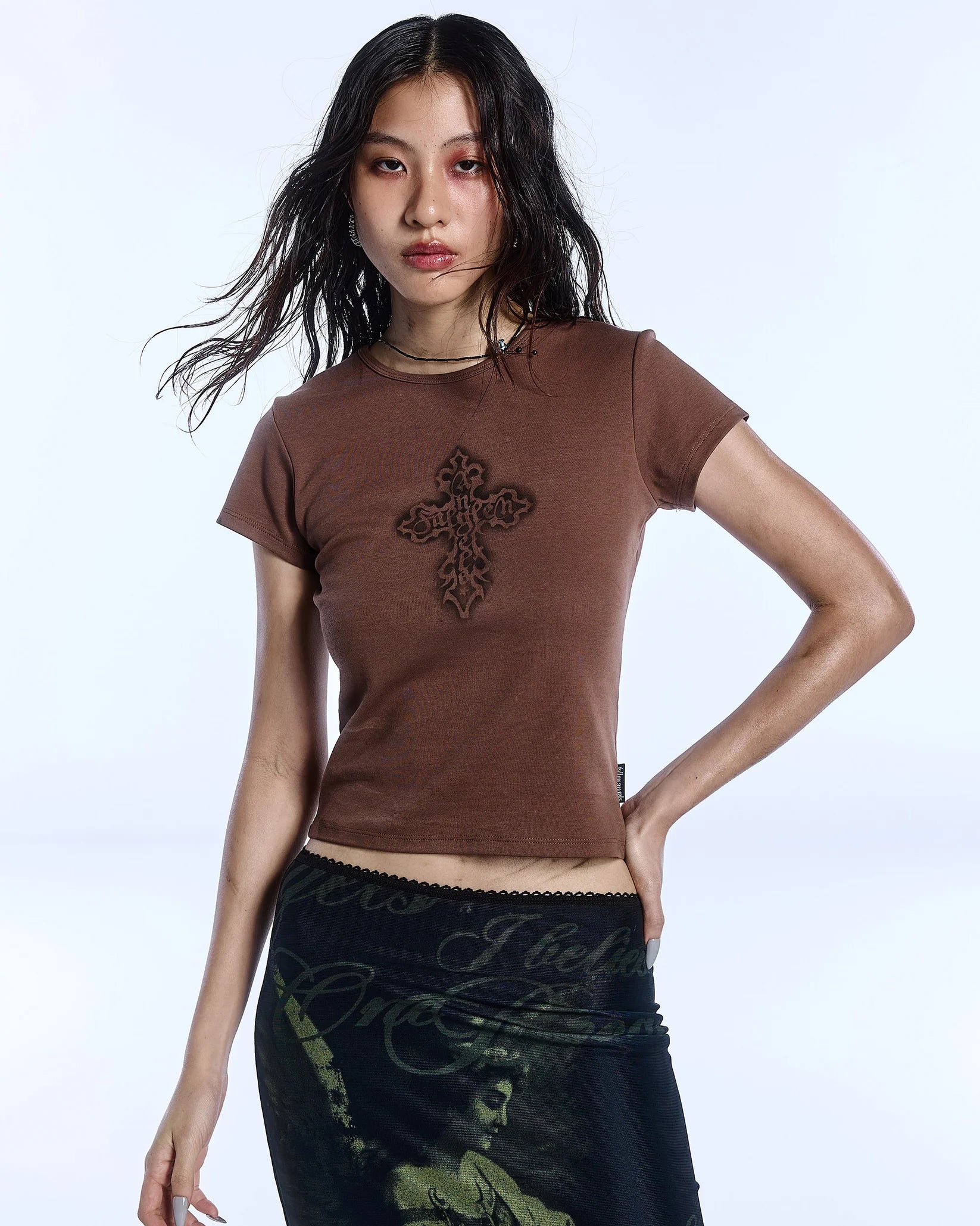 Cross Tee (Brown)