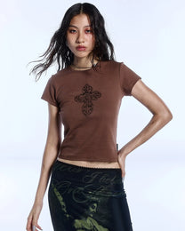 Cross Tee (Brown)