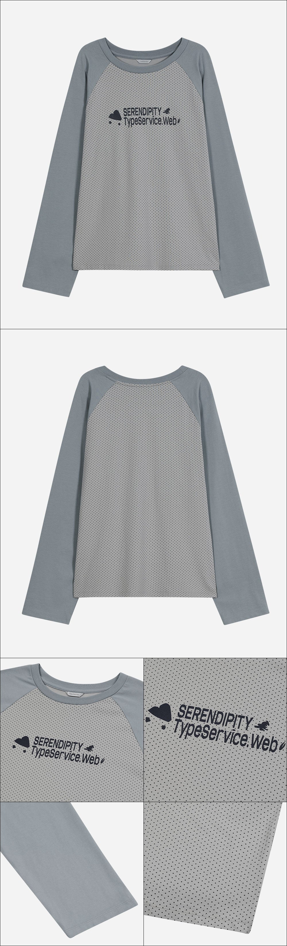 Dotted Raglan Top