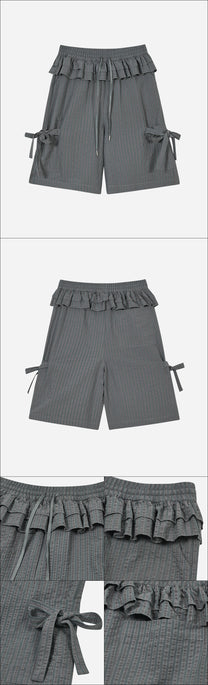 Ruffled Stripe Pocket Pants