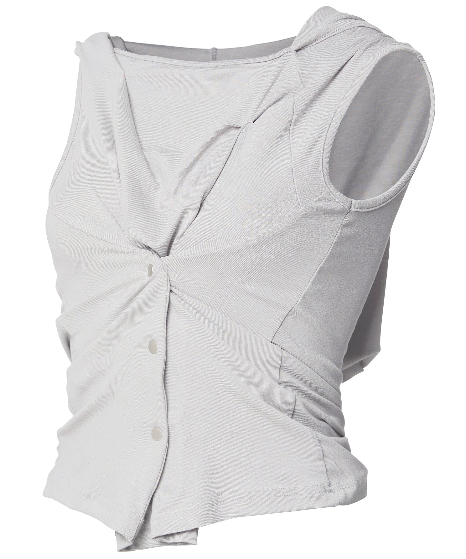 Asymmetric Snap Hoodie