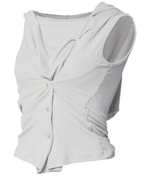 Asymmetric Snap Hoodie