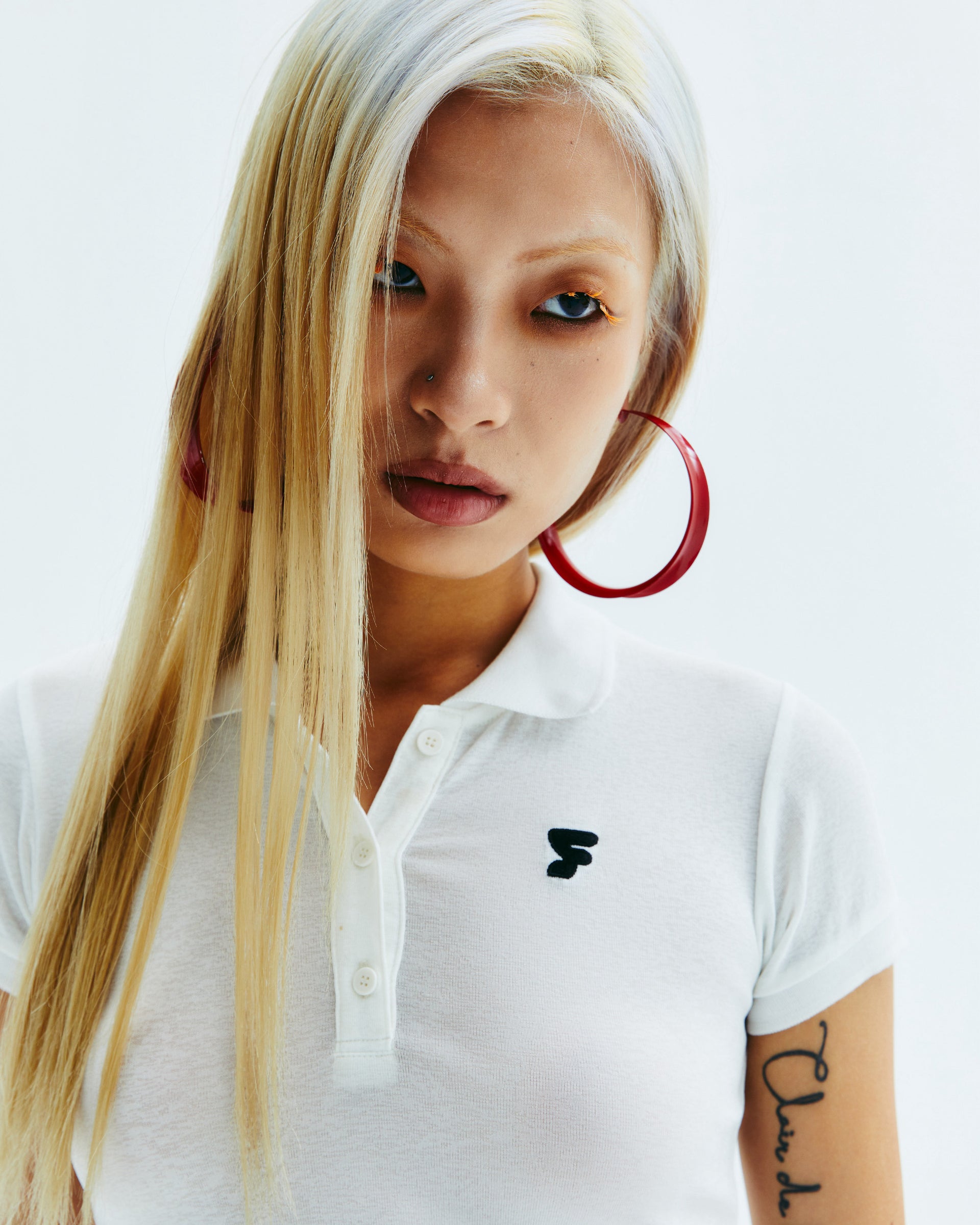 F Polo Top White