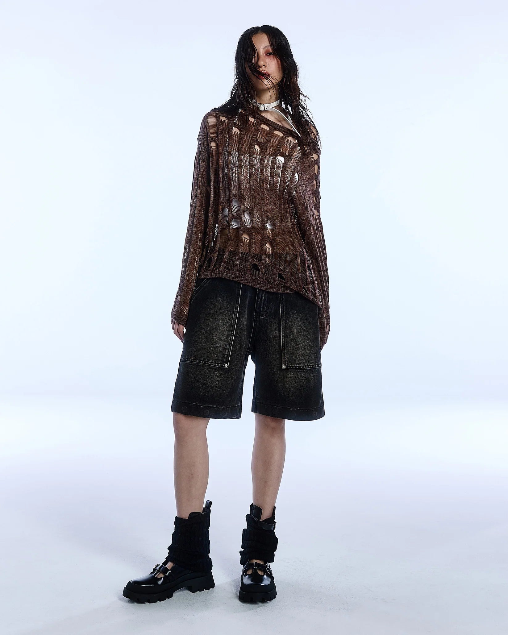 Sin Mesh Sweater (Brown)