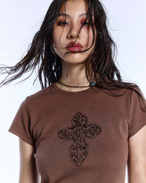 Cross Tee (Brown)