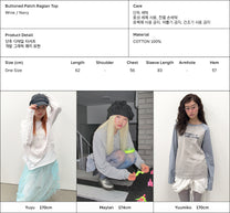 Buttoned Patch Raglan Top