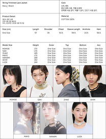 String Trimmed Lace Jacket