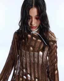 Sin Mesh Sweater (Brown)