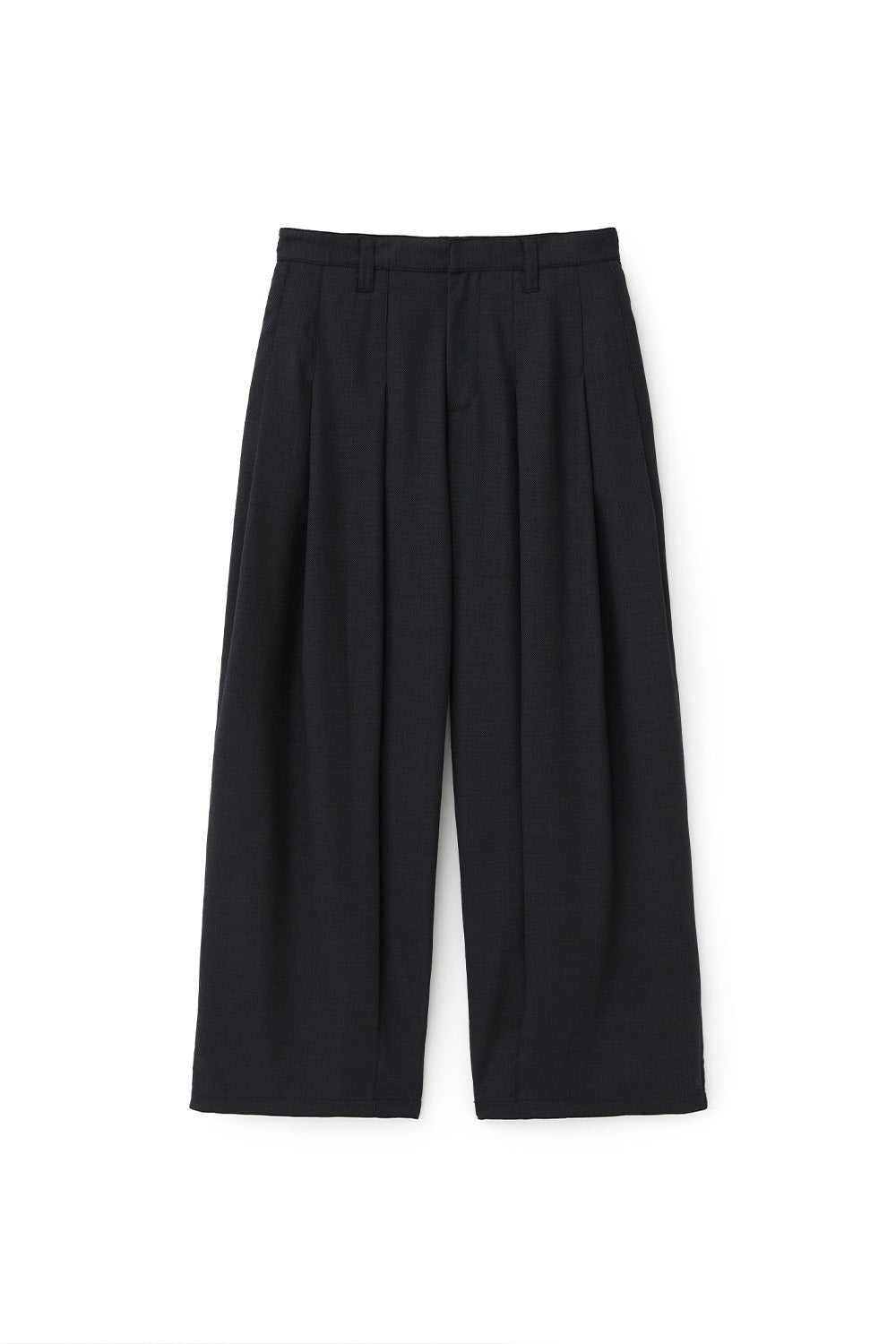 Belted Drape Slacks Black