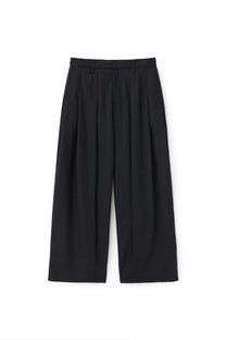 Belted Drape Slacks Black