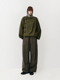 BUTTONED JACKET (OLIVE)