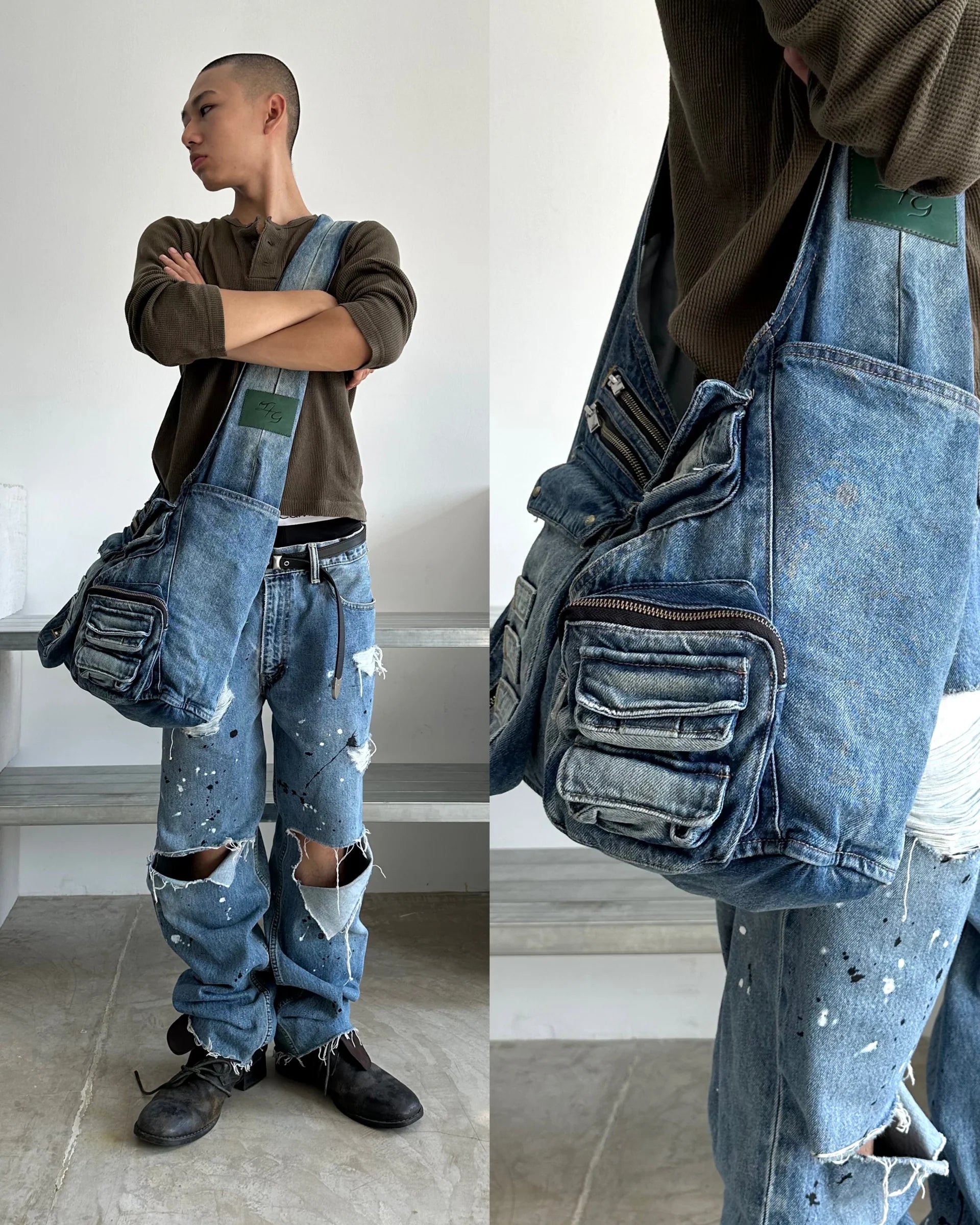 Rave Denim Bag (Dyed Blue)