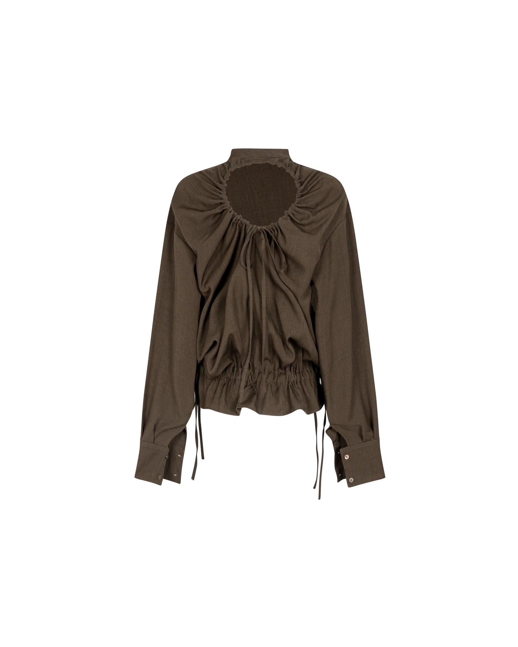 O Back Shirt [Brown]
