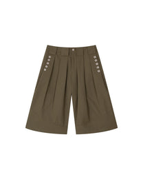Button Shorts (Brown)