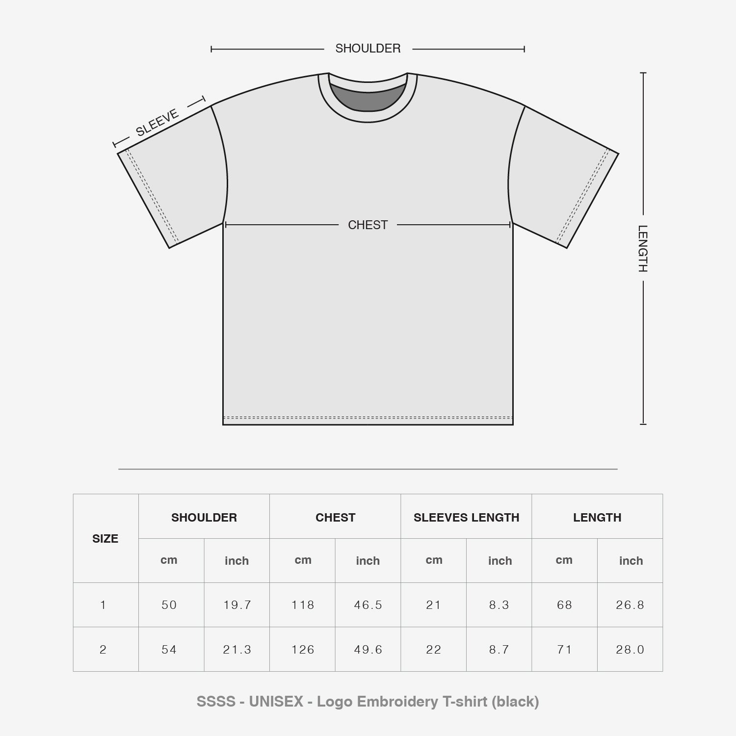 Logo Embroidery T-Shirt (Black)
