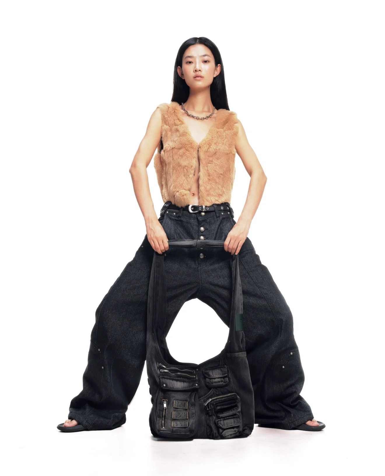 Rave Denim Bag (Dyed Black)