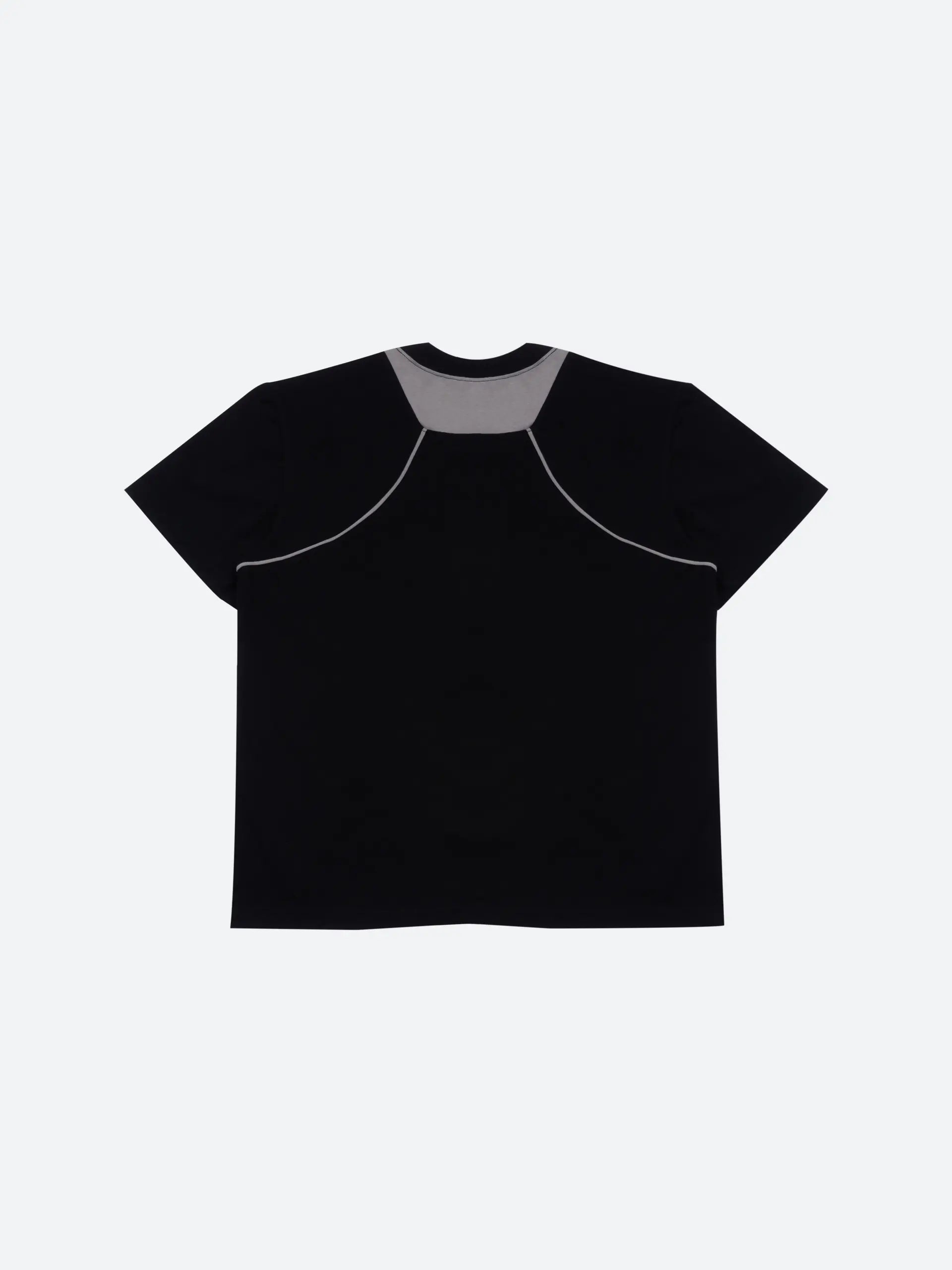 FRAGILE® Black Paneled T-Shirt