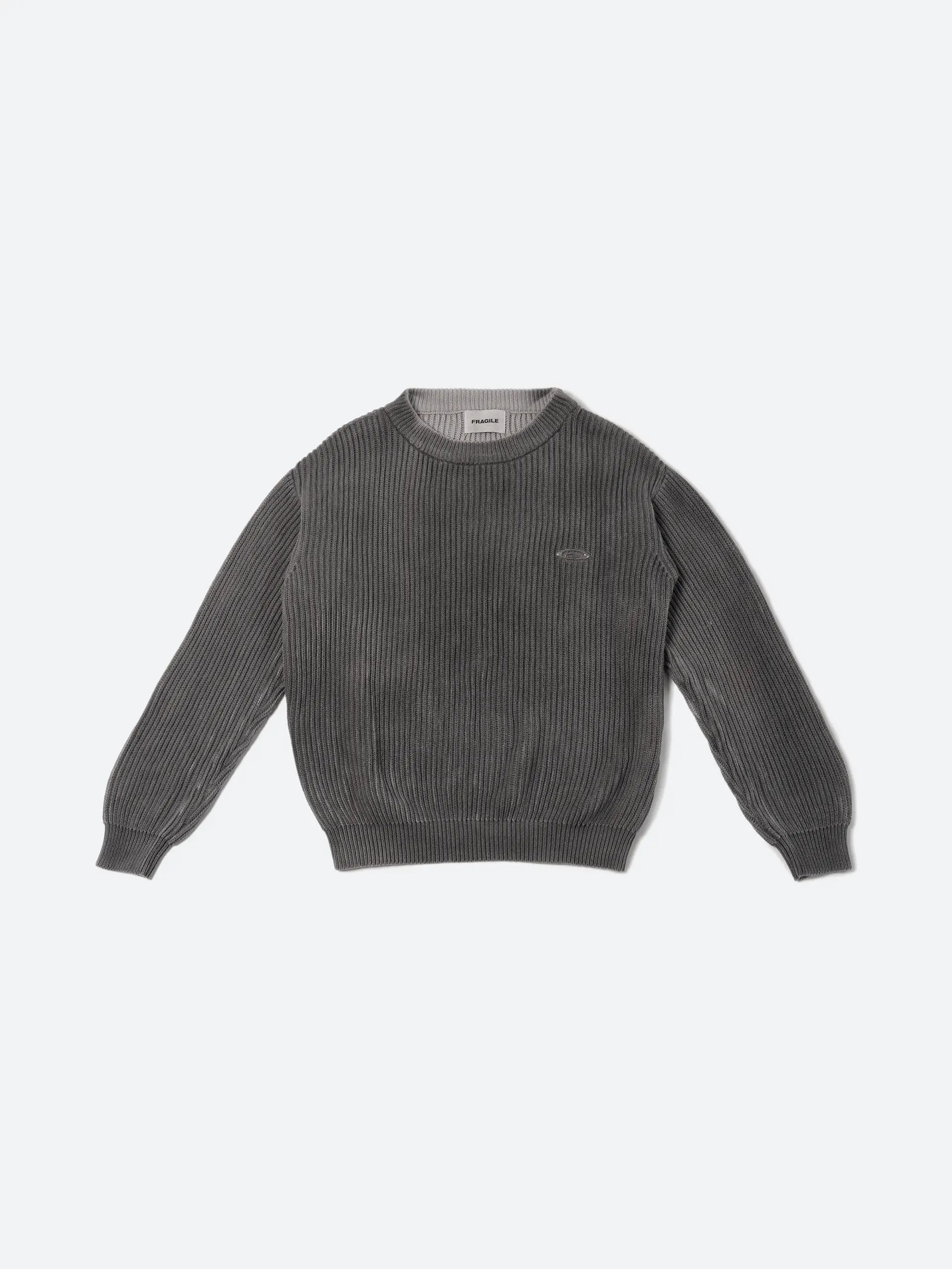 FRAGILE® Dark Dyed Knit Sweater