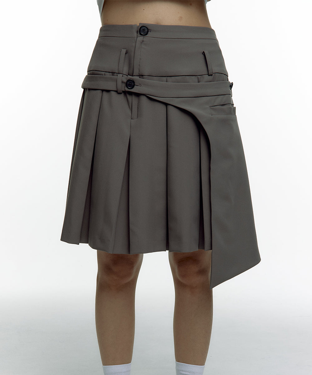 Apron Pleats Skirt