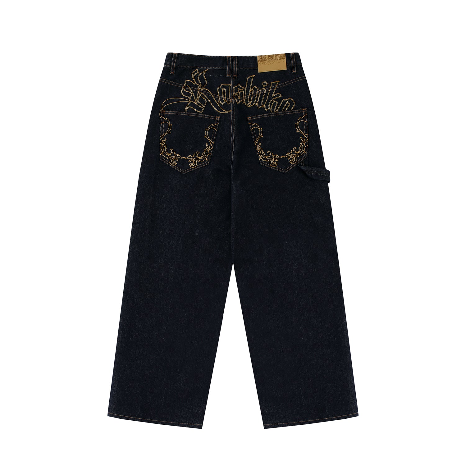 Embroidered Nonfade Denim Pants