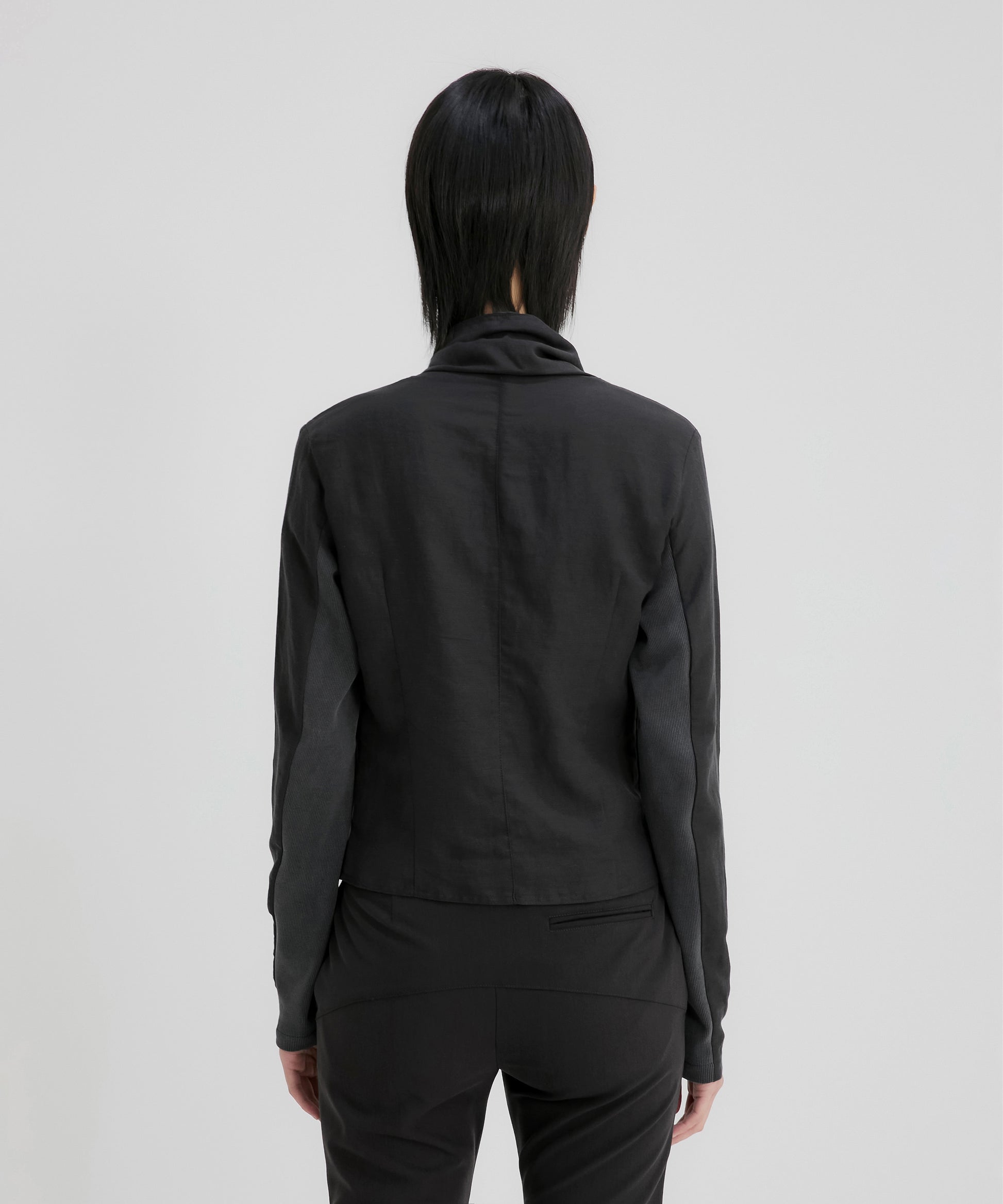 Asymmetrical Biker Jacket (Black)