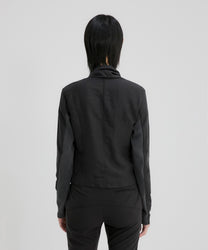 Asymmetrical Biker Jacket (Black)