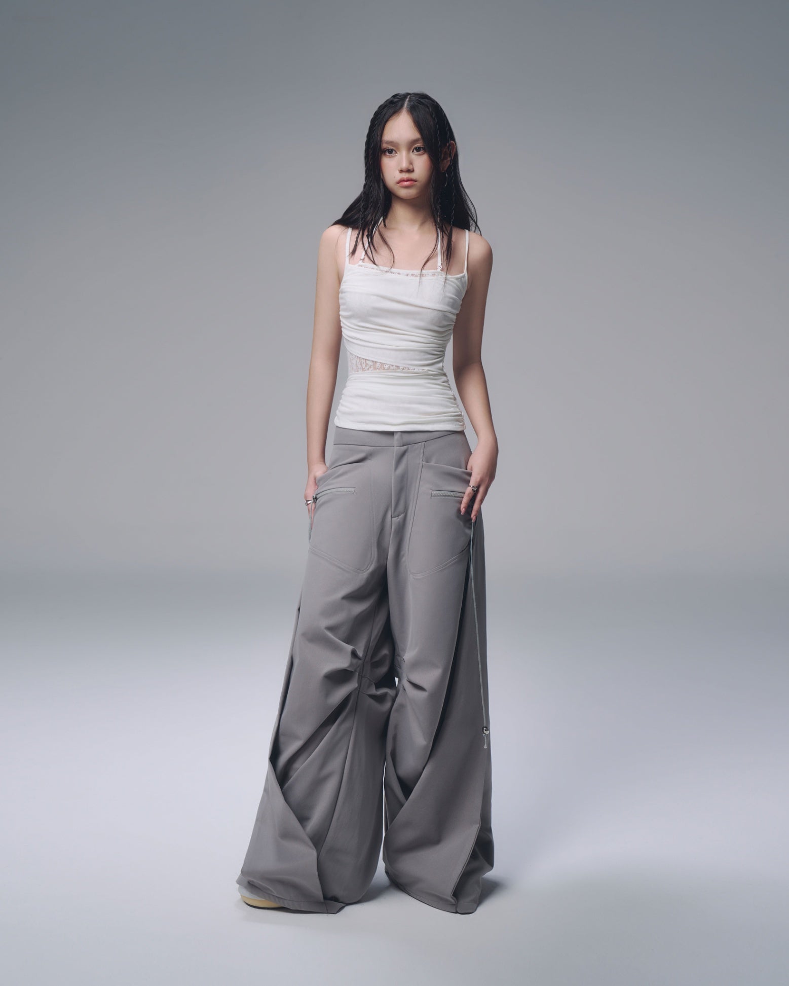 Aysel Lace Panel Top (White)