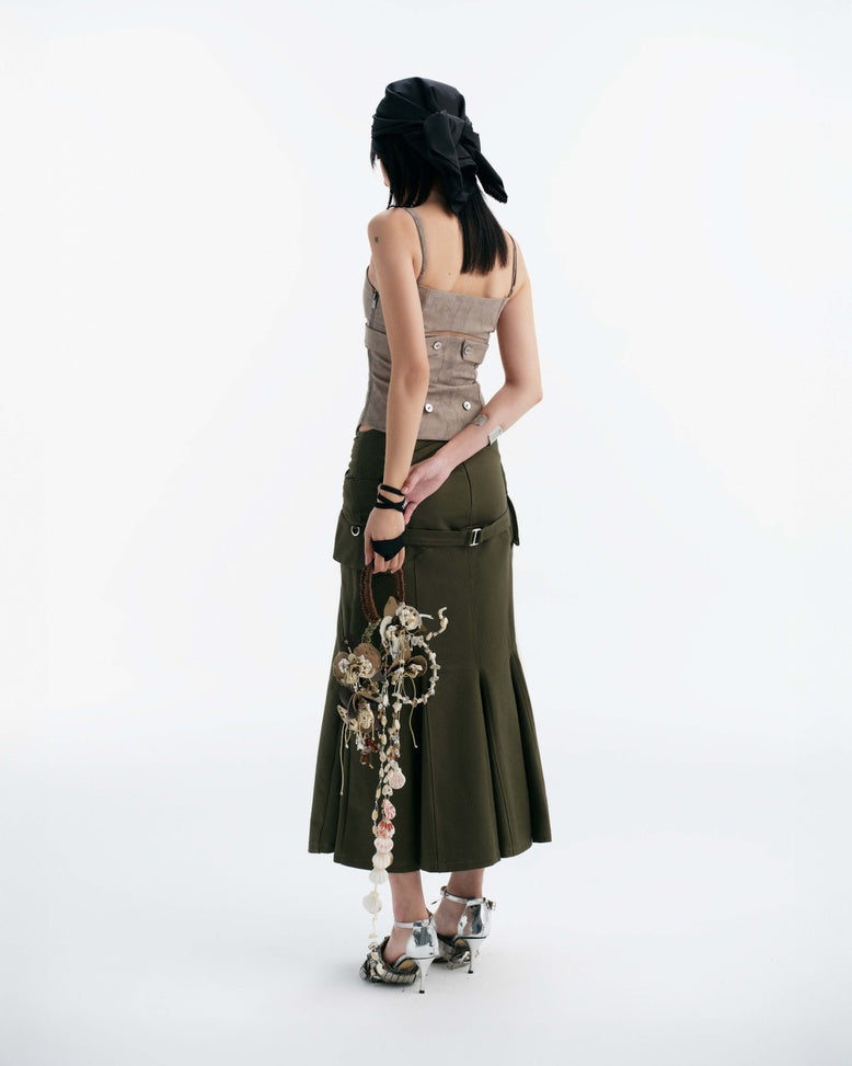 Miramon Flared Skirt (Green)