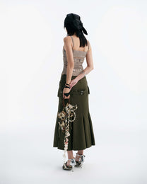 Miramon Flared Skirt (Green)